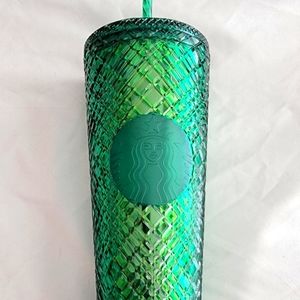 Starbucks Venti green jeweled cold cup